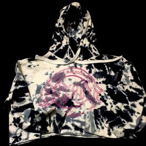 ACDC youth Large tie dyes black gray and white